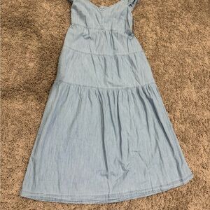 Old Navy Blue Tiered Sundress Sleeveless Casual
